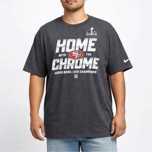 NIKE SF 49’rs Super Bowl Champs Football NFL Oversized T-Shirt Unisex XXL NWT